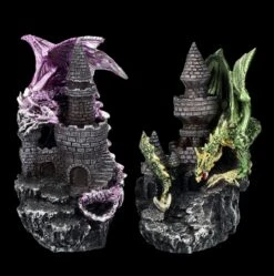 Drachen Figuren Auf Burg 2er Set