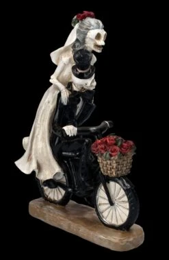 Skelettfigur - Hochzeitspaar Auf Fahrrad -Statuen Modell Verkauf FS25265 Skelettfigur Hochzeitspaar mit Fahrrad 6 1280x1280