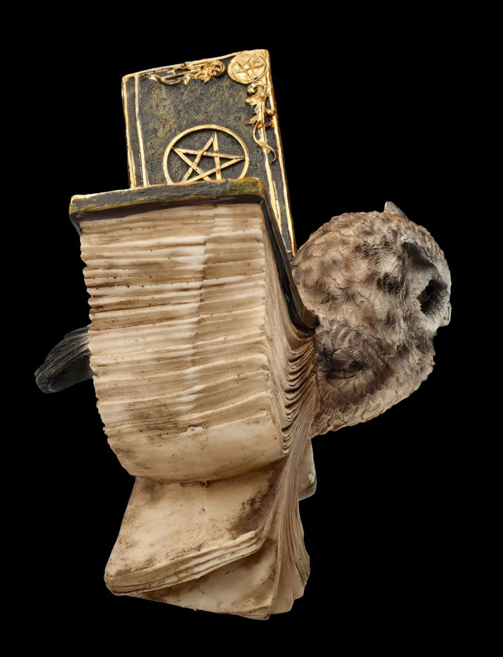 Eulen Figur Braun - Botschafterin Mit Buchflügeln 8 Eulen Figur Braun - Botschafterin Mit Buchflügeln – Bild 6