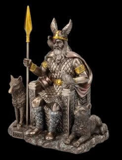 Odin Figur Auf Thron Mit Wölfen Und Raben -Statuen Modell Verkauf FS25661 Odin Figur auf Thron mit W lfen und Raben 2 1280x1280