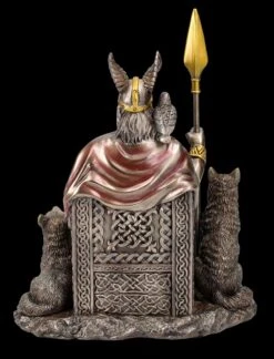 Odin Figur Auf Thron Mit Wölfen Und Raben -Statuen Modell Verkauf FS25661 Odin Figur auf Thron mit W lfen und Raben 6 1280x1280