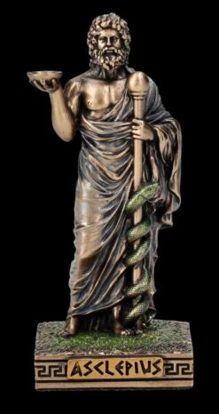 Äskulap Figur Klein - Gott Der Heilkunst