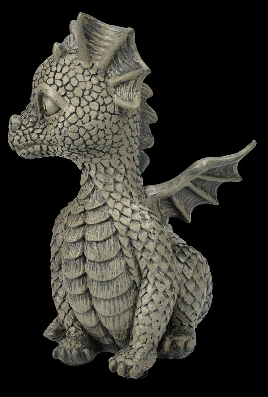 Gartenfigur Klein - Schelmischer Drache 5 Gartenfigur Klein - Schelmischer Drache – Bild 3