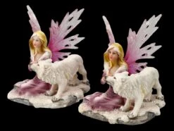 Elfen Figuren 2er Set - Rosa Feen Mit Wolf Babys -Statuen Modell Verkauf FS25704 Elfen Figuren 2er Set Rosa Feen mit Wolf Babys 2 1280x1280