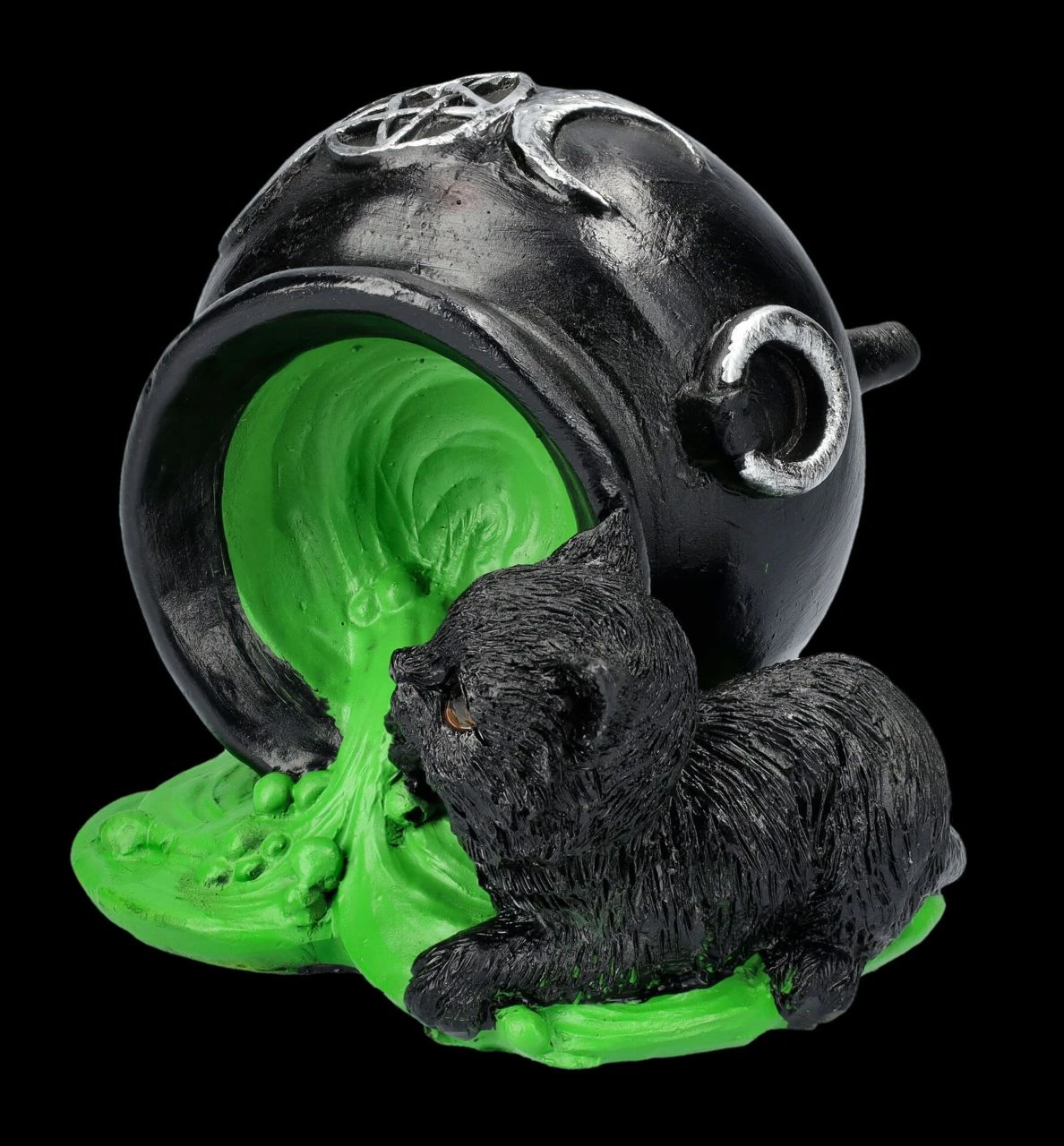Hexen Katzen Figur Wirft Kessel Um 8 Hexen Katzen Figur Wirft Kessel Um – Bild 6