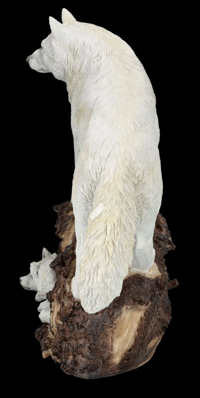 Wolf Figur - Schneewolf Mit Jungen In Der Höhle 7 Wolf Figur - Schneewolf Mit Jungen In Der Höhle – Bild 5