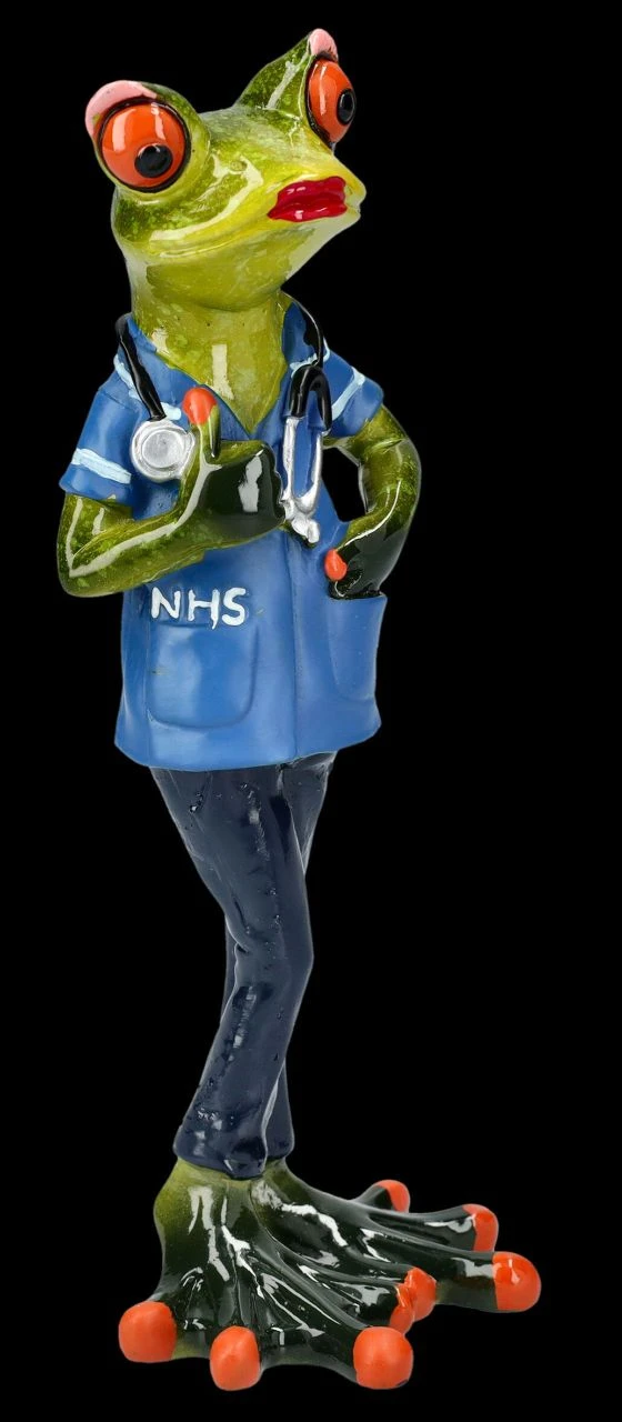 Lustige Frosch Figur - Krankenschwester 3 Lustige Frosch Figur - Krankenschwester
