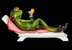 Lustige Frosch Figur - Cocktail Im Liegestuhl -Statuen Modell Verkauf FS25943 Lustige Frosch Figur Cocktail im Liegestuhl 6 1280x1280