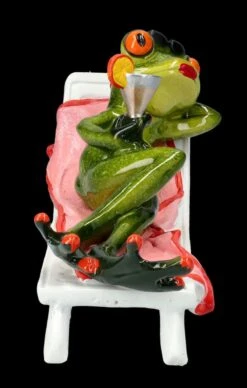 Lustige Frosch Figur - Cocktail Im Liegestuhl -Statuen Modell Verkauf FS25943 Lustige Frosch Figur Cocktail im Liegestuhl 8 1280x1280
