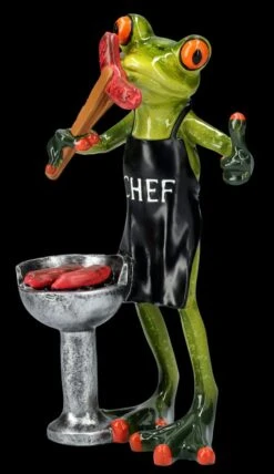 Lustige Frosch Figur Beim Grillen - BBQ Chef
