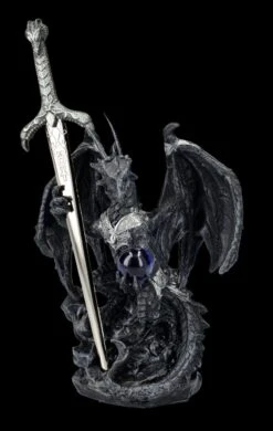 Brieföffner - Schwarzer Drache In Rüstung -Statuen Modell Verkauf FS26117 Brief ffner Schwarzer Drache in R stung 2 1280x1280