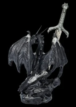 Brieföffner - Schwarzer Drache In Rüstung -Statuen Modell Verkauf FS26117 Brief ffner Schwarzer Drache in R stung 6 1280x1280