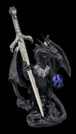 Brieföffner - Schwarzer Drache In Rüstung -Statuen Modell Verkauf FS26117 Brief ffner Schwarzer Drache in R stung 9 1280x1280