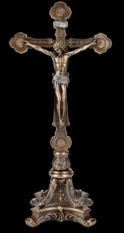 Barockes Tischkruzifix - Jesus Am Kreuz Beidseitig