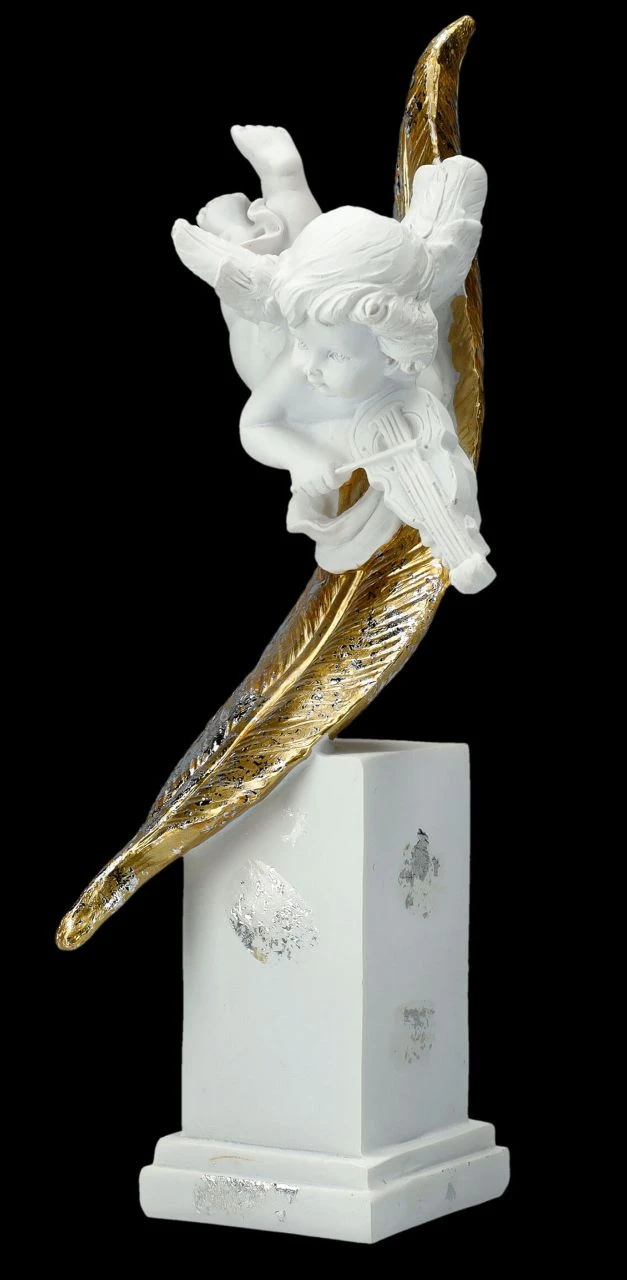 Engel Figur - Putte Amor Vor Goldener Feder 8 Engel Figur - Putte Amor Vor Goldener Feder – Bild 6