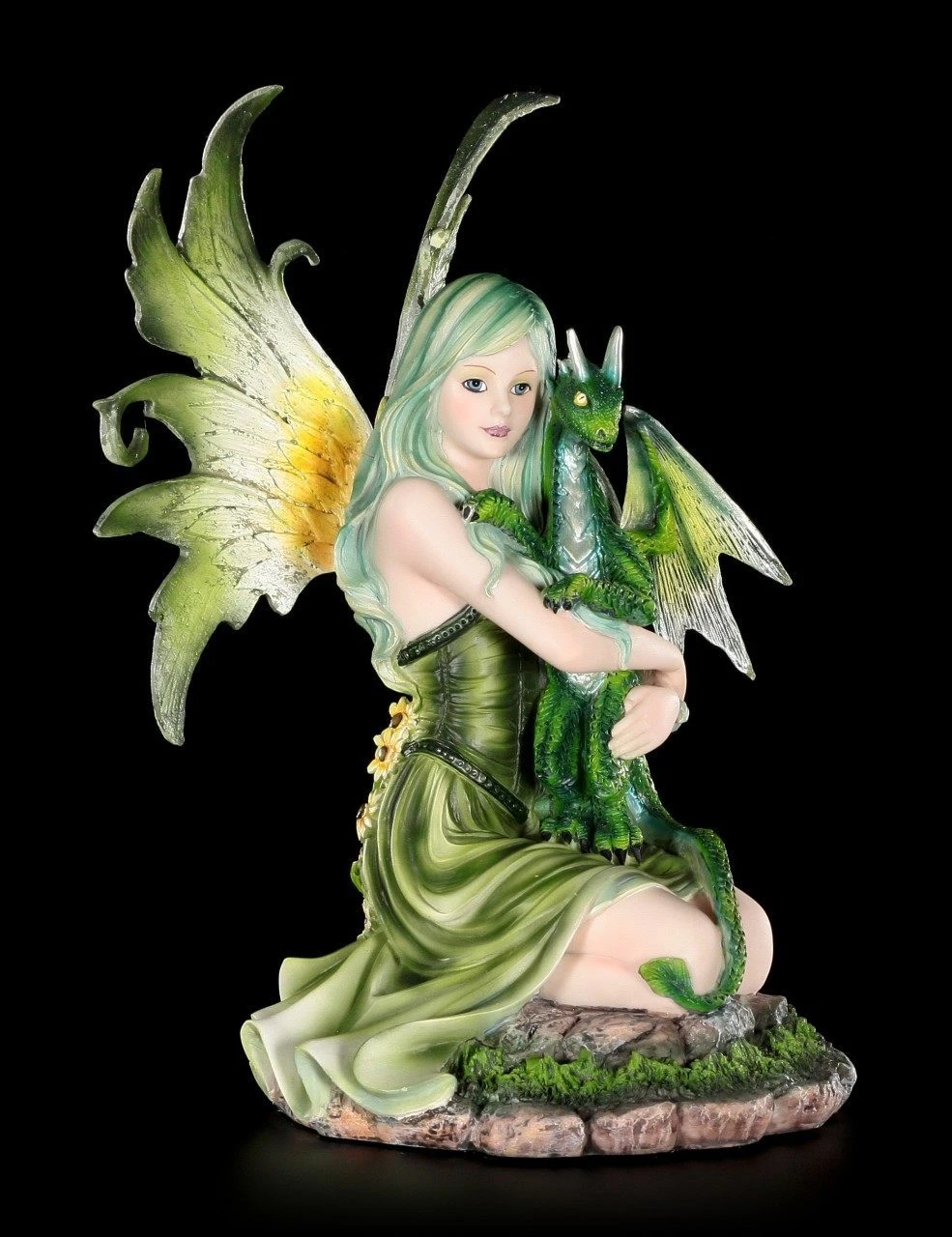 Elfen Figur - Fanaion Mit Drachenjungem Im Frühling 3 Elfen Figur - Fanaion Mit Drachenjungem Im Frühling
