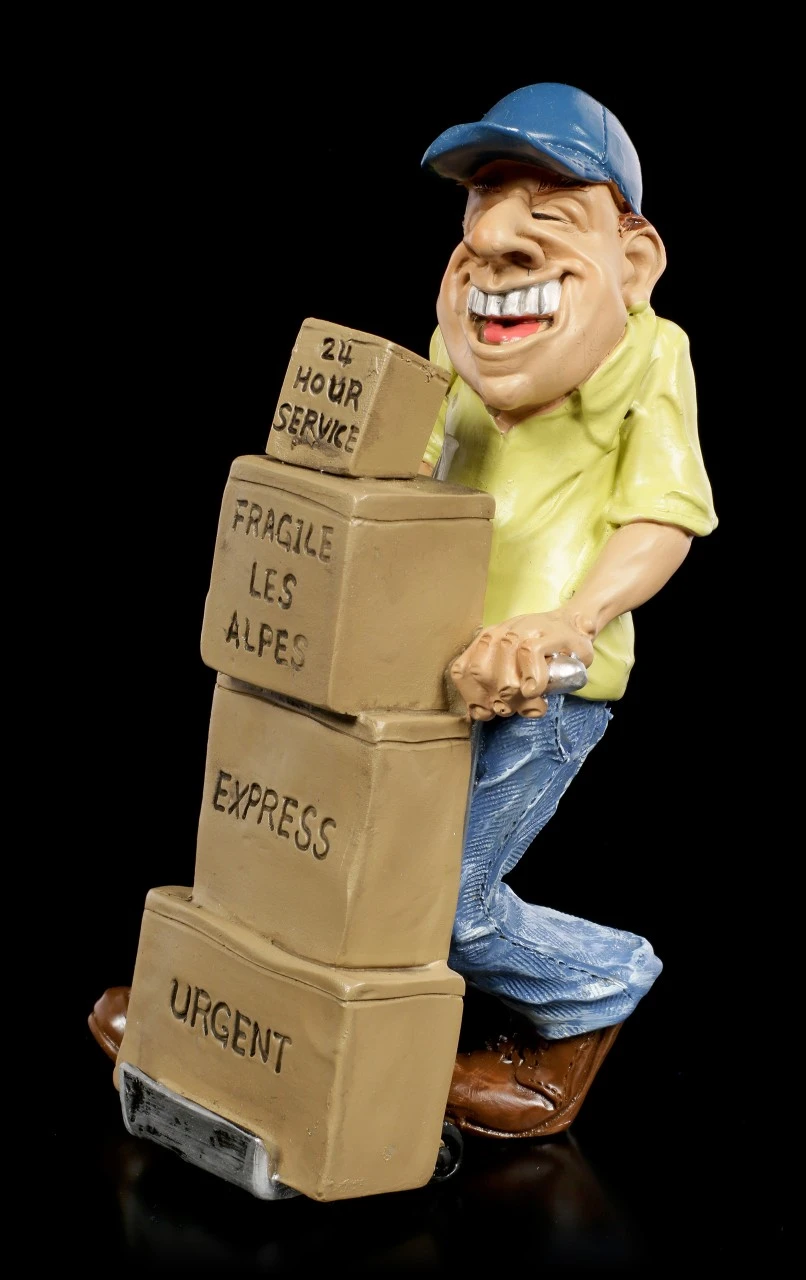 Funny Jobs Figur - Lachender Paketdienstler 3 Funny Jobs Figur - Lachender Paketdienstler