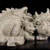 Drachen Gartenfigur - Mutter Mit Babydrache