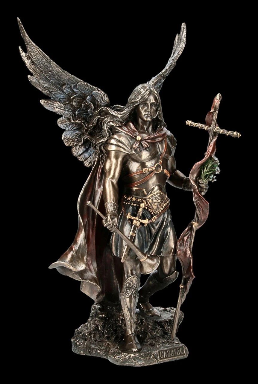 Erzengel Gabriel Figur Mit Stab Und Trompete 3 Erzengel Gabriel Figur Mit Stab Und Trompete