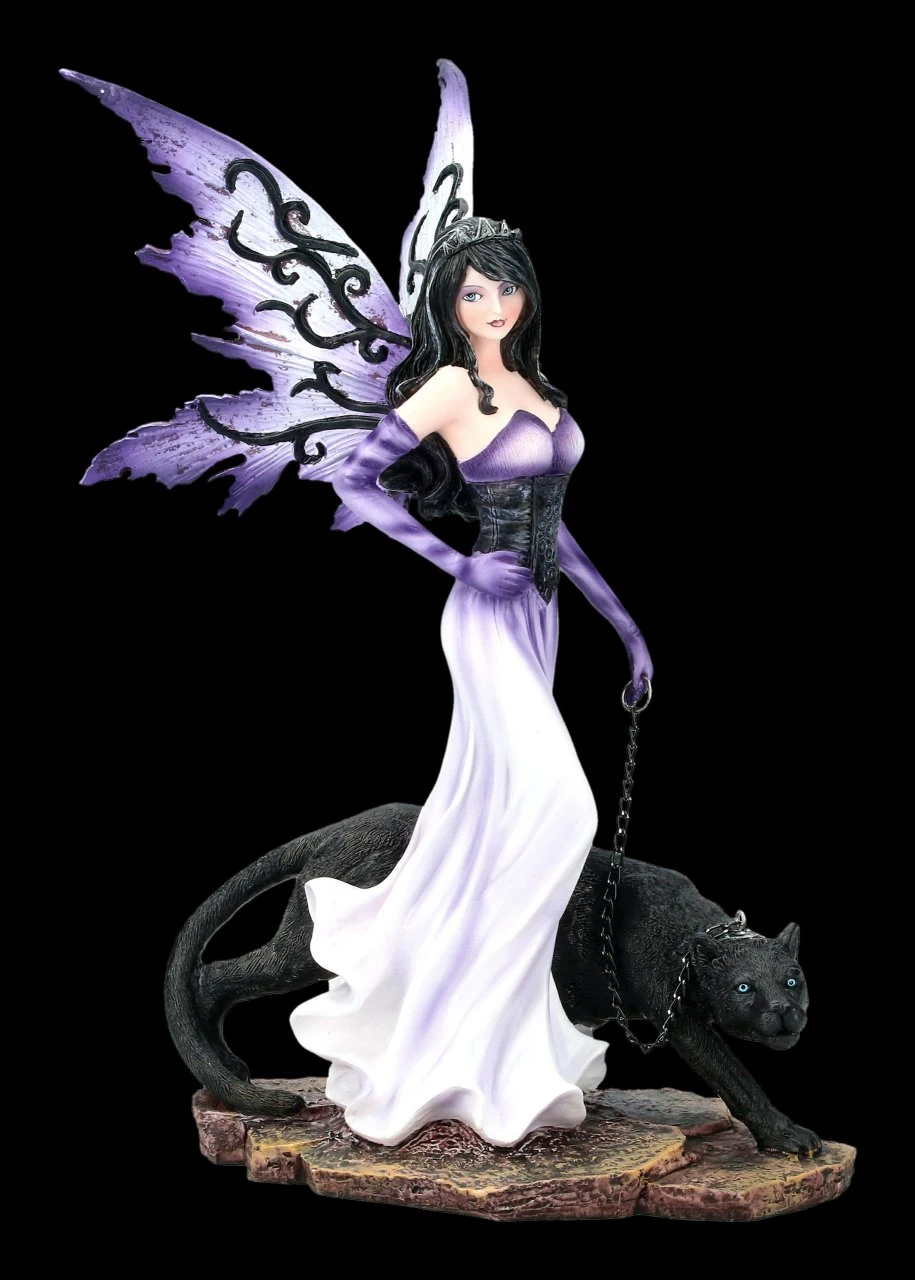 Elfen Figur Mit Panther An Der Leine 3 Elfen Figur Mit Panther An Der Leine