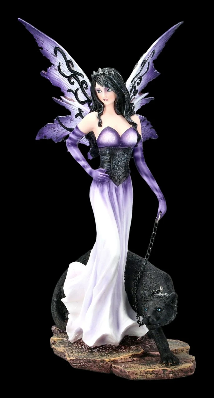 Elfen Figur Mit Panther An Der Leine 4 Elfen Figur Mit Panther An Der Leine – Bild 2