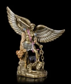 Kleine Erzengel Michael Figur - Bronziert