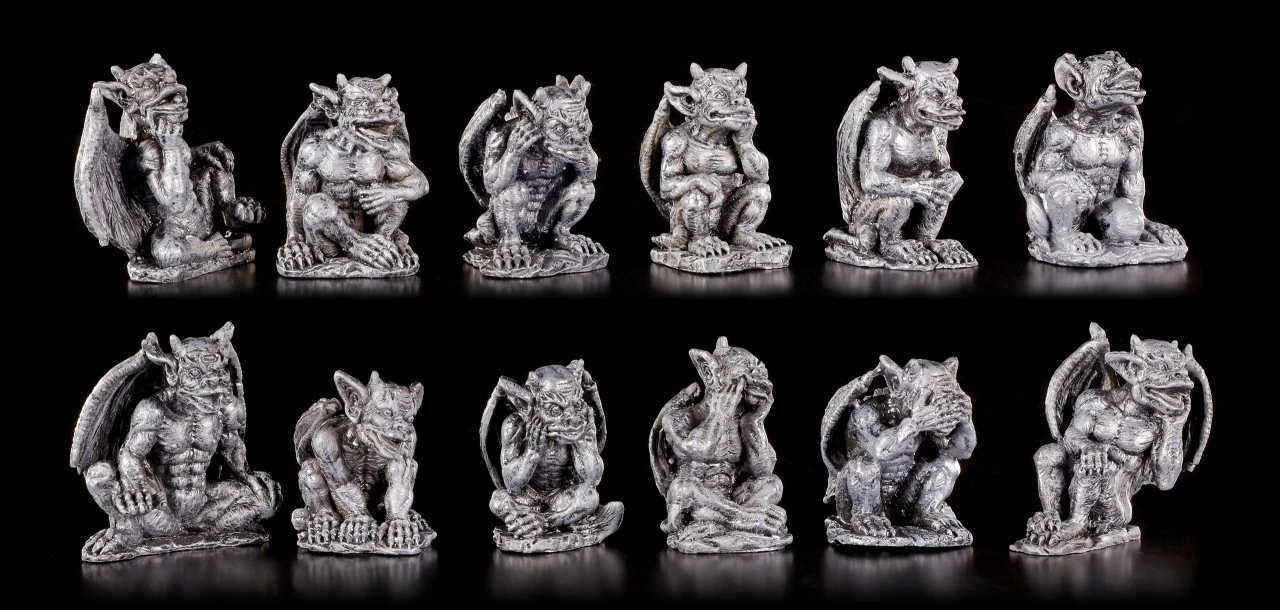Kleine Gargoyle Figuren - 12er Set 5 Kleine Gargoyle Figuren - 12er Set – Bild 3