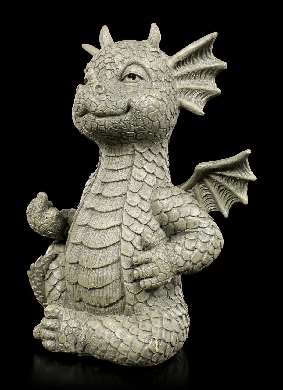 Kleine Gartenfigur - Glücksdrache Bad Boy 5 Kleine Gartenfigur - Glücksdrache Bad Boy – Bild 3