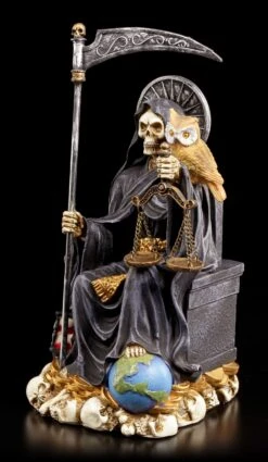 Sitzende Santa Muerte Figur - Schwarz -Statuen Modell Verkauf Santa Muerte Schwarz 2 1280x1280