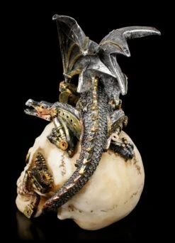 Steampunk Drache Auf Totenschädel - Steel Wing 11 Steampunk Drache Auf Totenschädel - Steel Wing -Statuen Modell Verkauf Steampunk Totenkopf Steel Wing 3 1280x1280