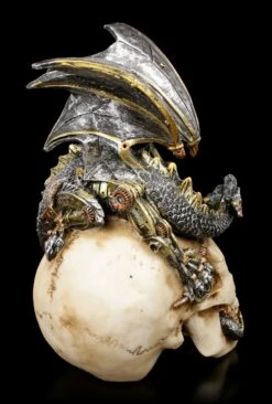 Steampunk Drache Auf Totenschädel - Steel Wing 12 Steampunk Drache Auf Totenschädel - Steel Wing -Statuen Modell Verkauf Steampunk Totenkopf Steel Wing 4 1280x1280