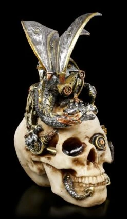 Steampunk Drache Auf Totenschädel - Steel Wing 10 Steampunk Drache Auf Totenschädel - Steel Wing -Statuen Modell Verkauf Steampunk Totenkopf Steel Wing 1280x1280