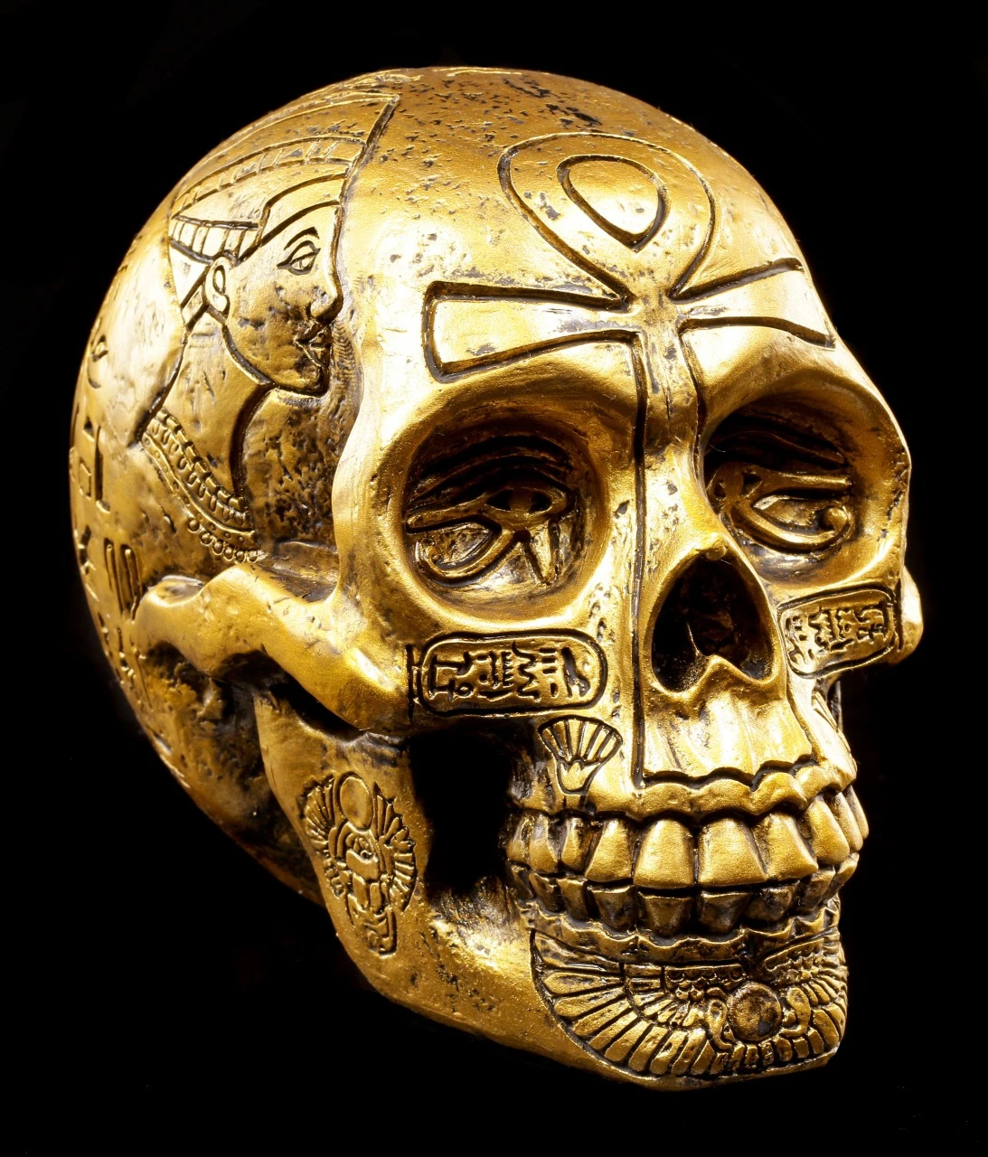 Ägyptischer Totenkopf - Goldfarben