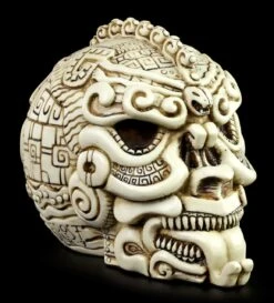 Totenkopf - Azteken Schädel - Weiß