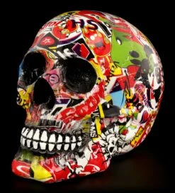 Bunter Totenkopf Mit Markenwerbung - Pop Art -Statuen Modell Verkauf Totenkopf Bunt Pop Art 2 1280x1280