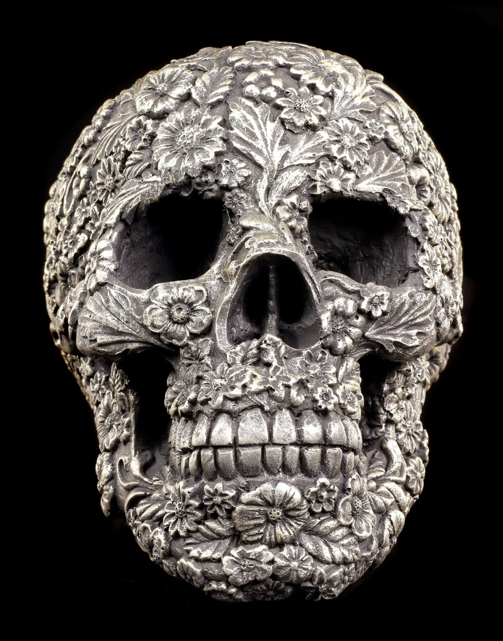 Totenkopf - Florales Muster 4 Totenkopf - Florales Muster – Bild 2