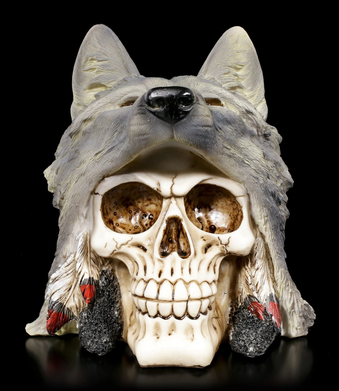 Totenkopf - Indianer Mit Wolfskopf 4 Totenkopf - Indianer Mit Wolfskopf – Bild 2