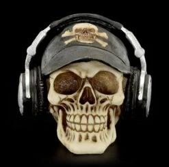 Totenkopf Mit Cappie Und Kopfhörern -Statuen Modell Verkauf Totenkopf Kopfhoerer Basecap 1 1280x1280