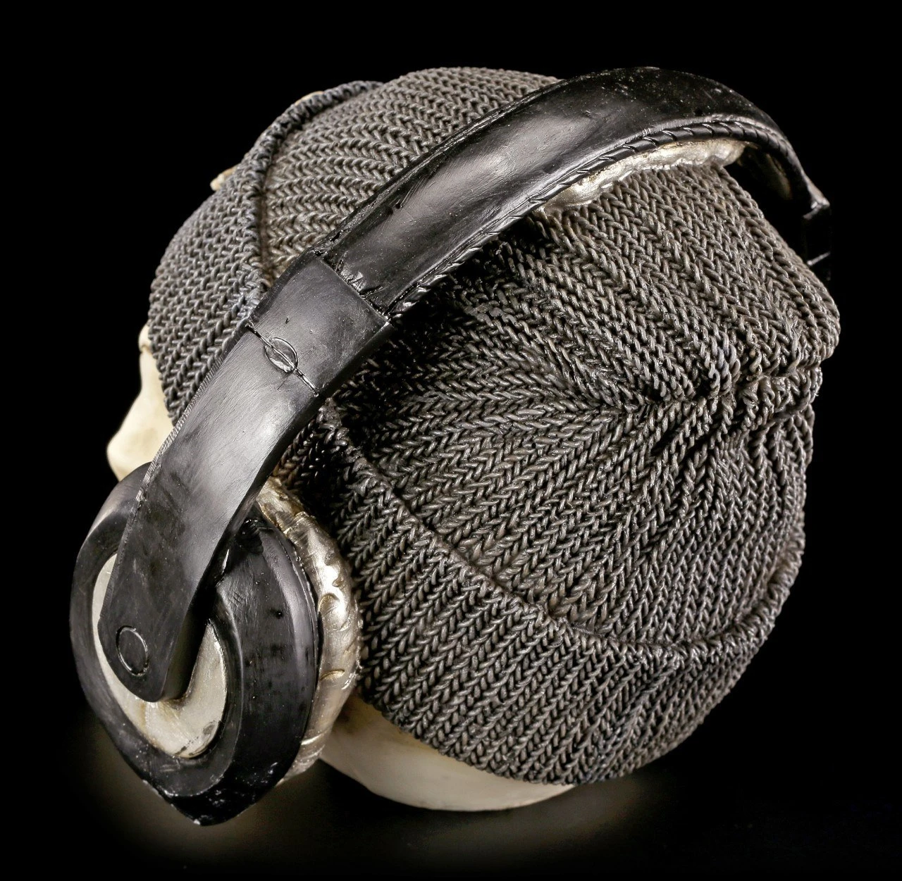 Totenkopf Mit Kopfhörern - Dead Beat - Grau 6 Totenkopf Mit Kopfhörern - Dead Beat - Grau – Bild 4