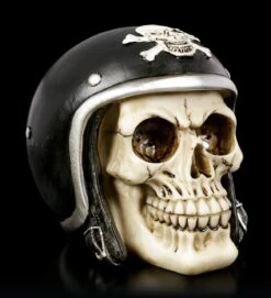 Totenkopf Mit Motorradhelm