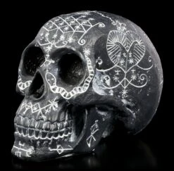 Totenkopf Mit Mystischen Symbolen - Schwarz -Statuen Modell Verkauf Totenkopf Mit Symbolen Schwarz 2 1280x1280