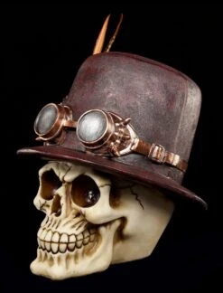 Steampunk Totenkopf Mit Hut Und Feder 10 Steampunk Totenkopf Mit Hut Und Feder -Statuen Modell Verkauf Totenkopf Steampunk Feder 2 1280x1280