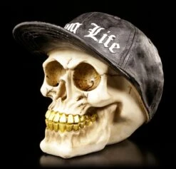 Gangster Totenkopf Mit Goldzähnen - Thug Life -Statuen Modell Verkauf Totenkopf mit Muetze Thug Life 2 1280x1280