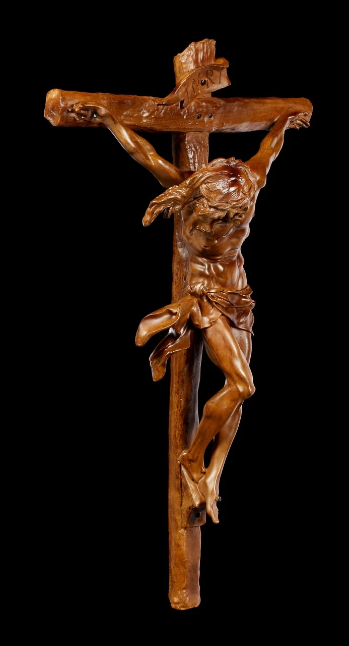 Wandrelief Kruzifix - Jesus Am Kreuz In Holzoptik 4 Wandrelief Kruzifix - Jesus Am Kreuz In Holzoptik – Bild 2