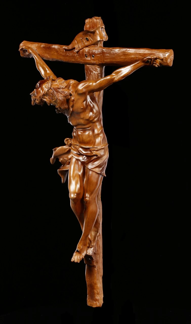 Wandrelief Kruzifix - Jesus Am Kreuz In Holzoptik 5 Wandrelief Kruzifix - Jesus Am Kreuz In Holzoptik – Bild 3