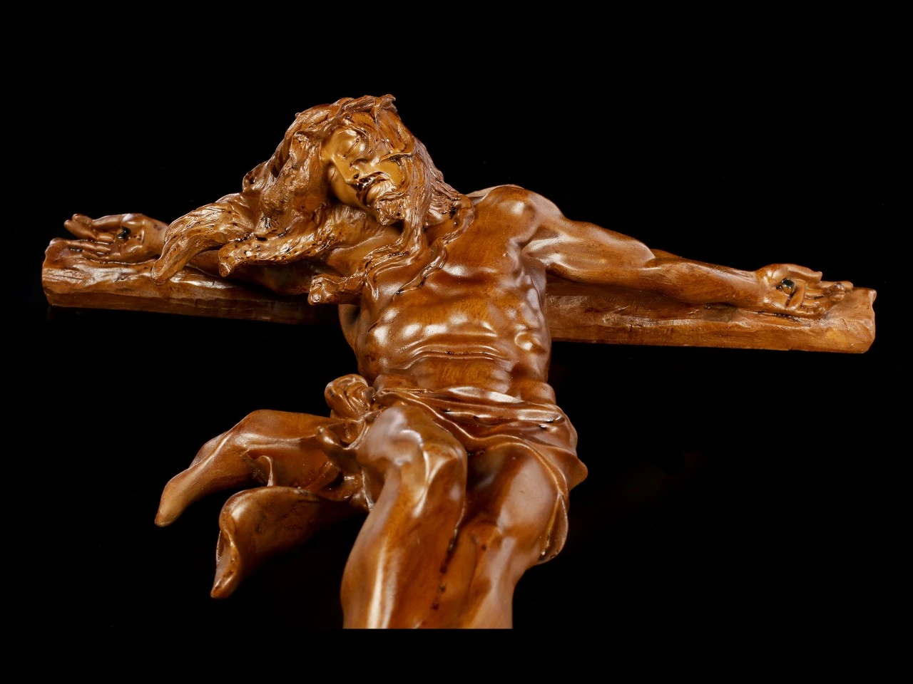 Wandrelief Kruzifix - Jesus Am Kreuz In Holzoptik 7 Wandrelief Kruzifix - Jesus Am Kreuz In Holzoptik – Bild 5