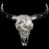 Wandrelief Stier Schädel - Drachenmotiv Silberfarben -Statuen Modell Verkauf Wandrelief Stier Schaedel Mit Drachenmotiv Silberfarben 1280x1280